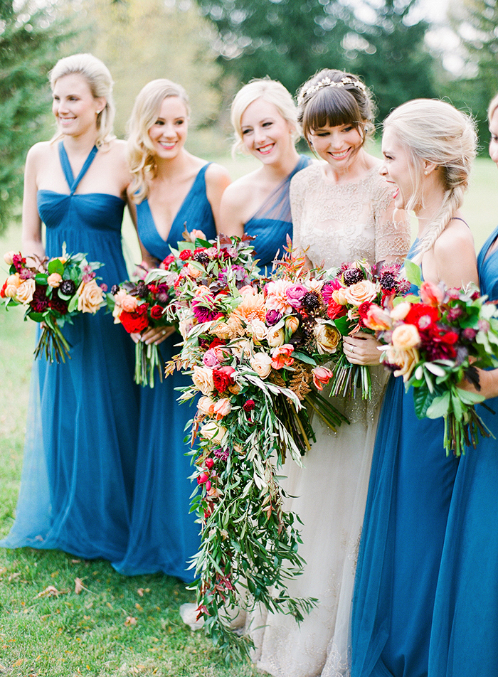 Fall bridesmaids by Destination Wedding Photographer, Laura Ivanova