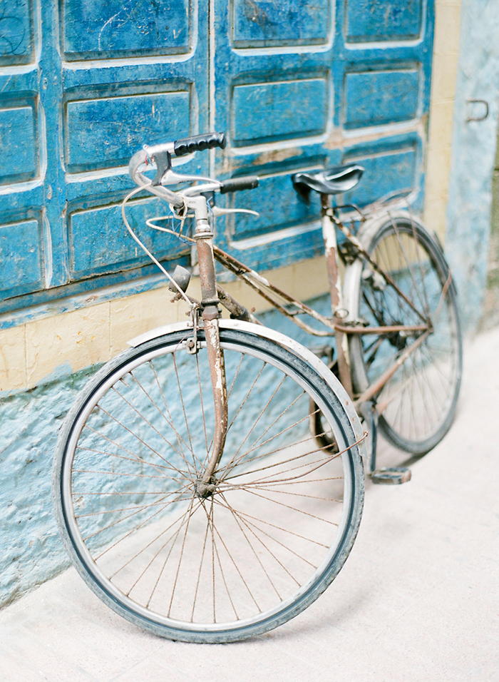 Bicycle in Essaouira, Morocco by Oahu Film Photographer, Laura Ivanova