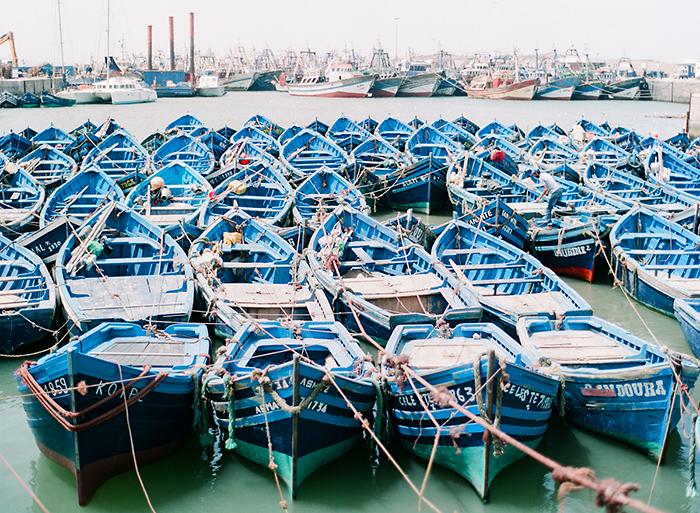Boats in the Moroccan seaside village of Essaouira, by Laura Ivanova Photography