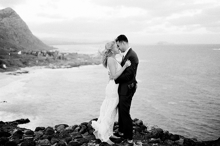 Black & white film by Hawaii Wedding Photographer, Laura Ivanova