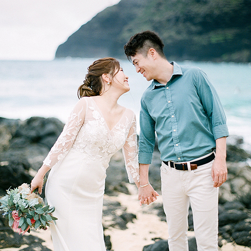 Makapu’u Beach Elopement, Oahu Wedding, by film photographer, Laura Ivanova