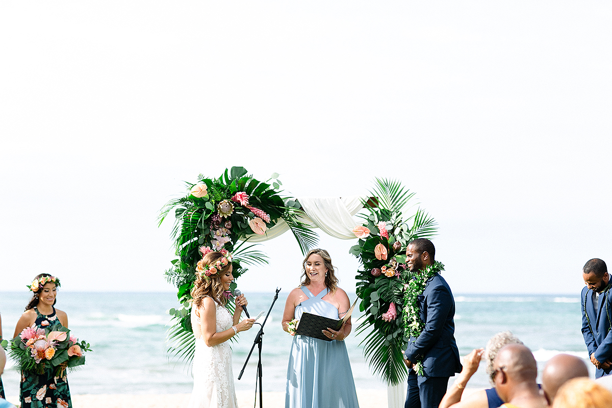 Ocean Front Hawaii Wedding by film photographer, Laura Ivanova