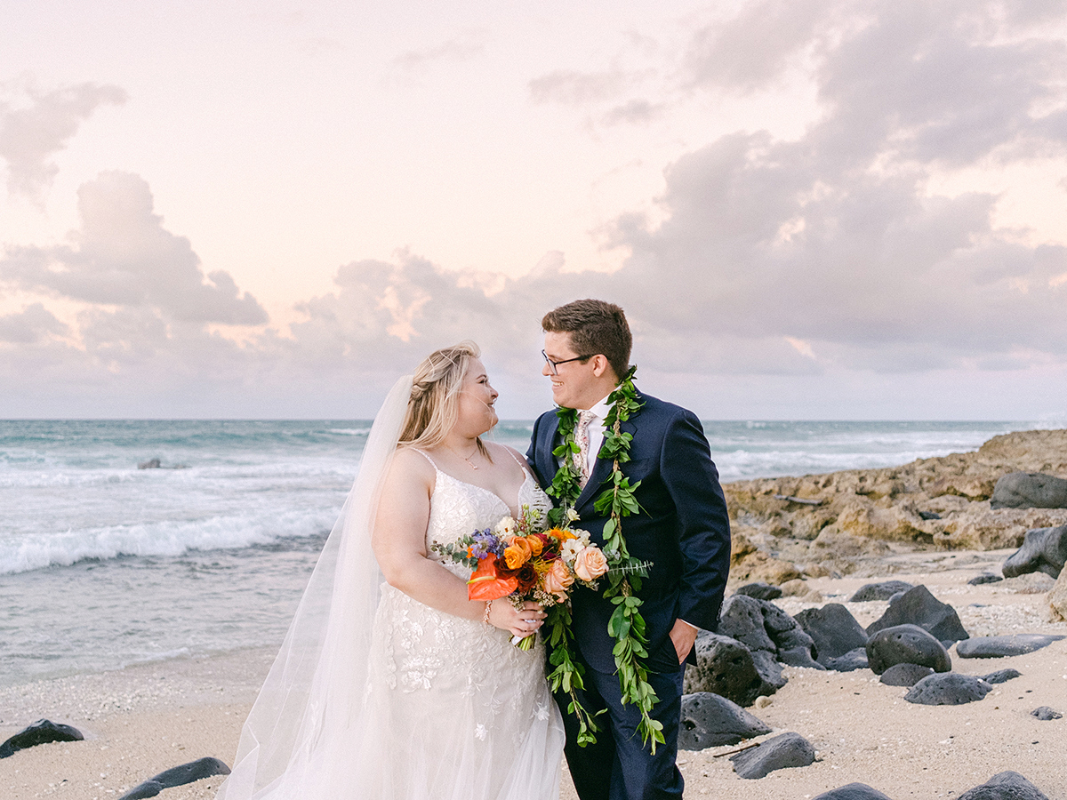 Hawaii intimate wedding photography by film photographer, Laura Ivanova