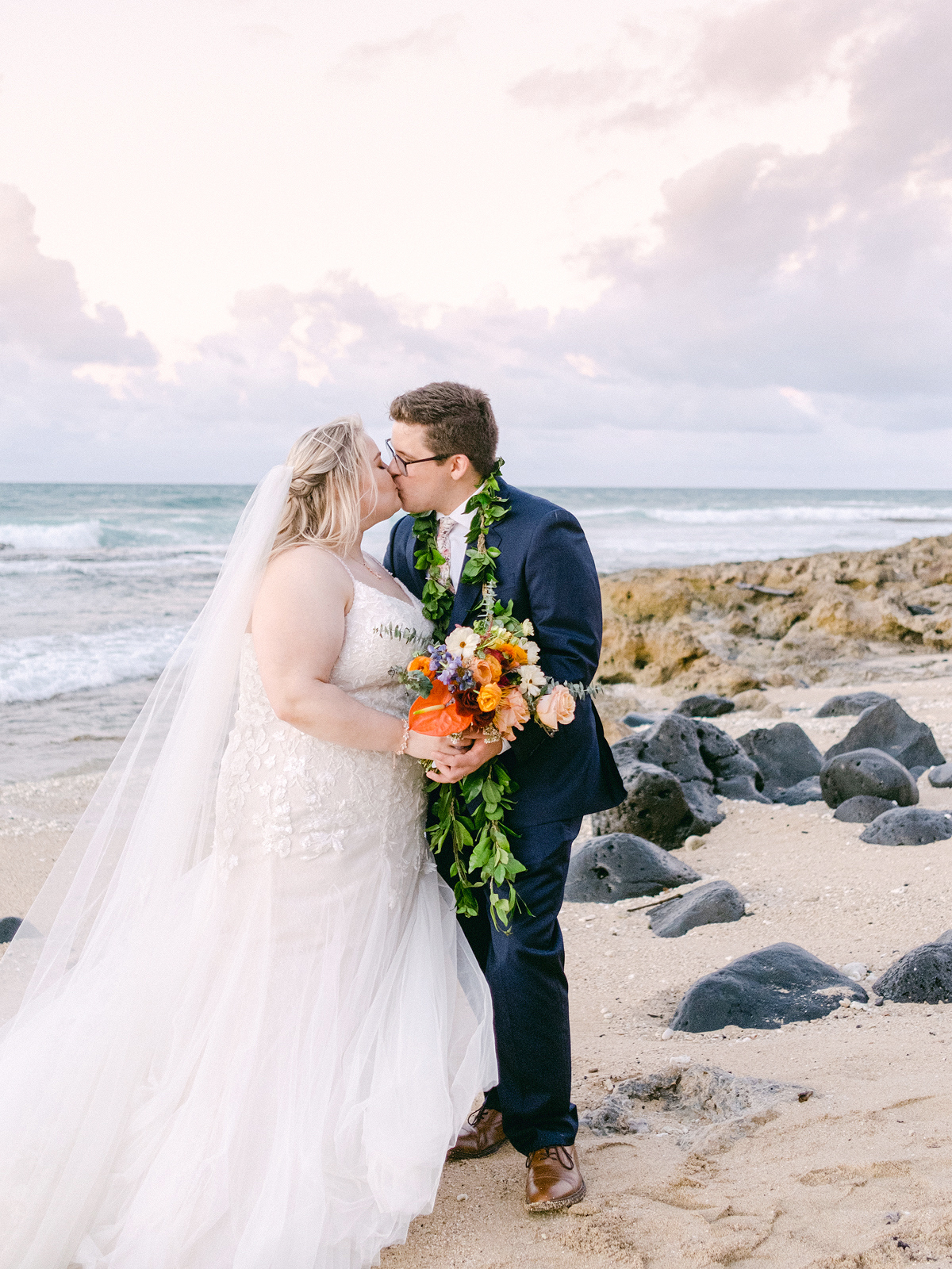 Hawaii intimate wedding photography by film photographer, Laura Ivanova