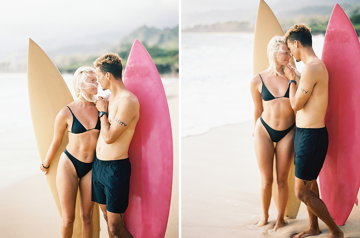 Laie surf session by Hawaii couples photographer, Laura Ivanova