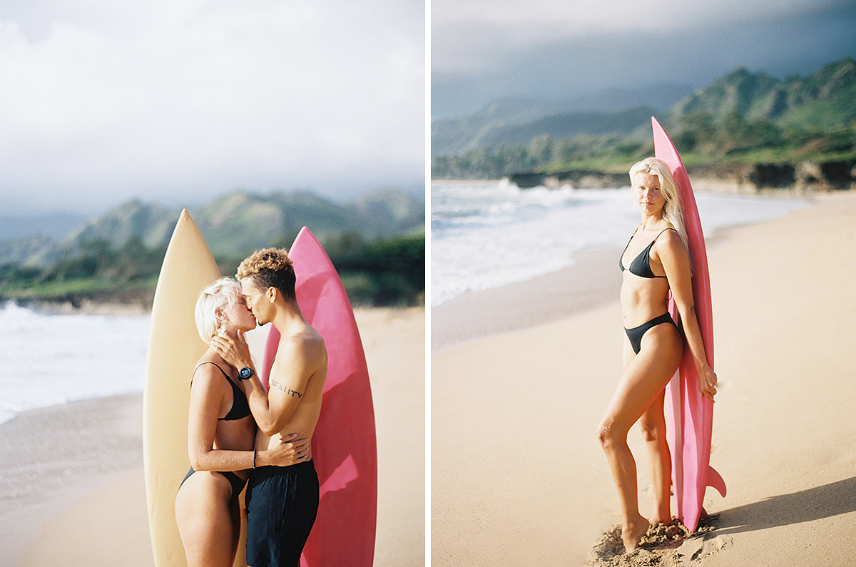 Hawaii sunrise couples session on film | Photography by Laura Ivanova