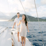 Hawaii Boat Engagement Session on Oahu