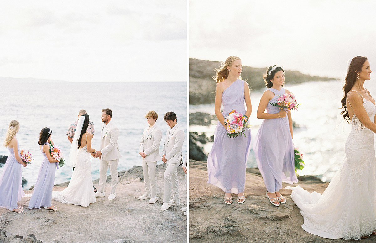 Maui sunset elopement by Hawaii film photographer, Laura Ivanova