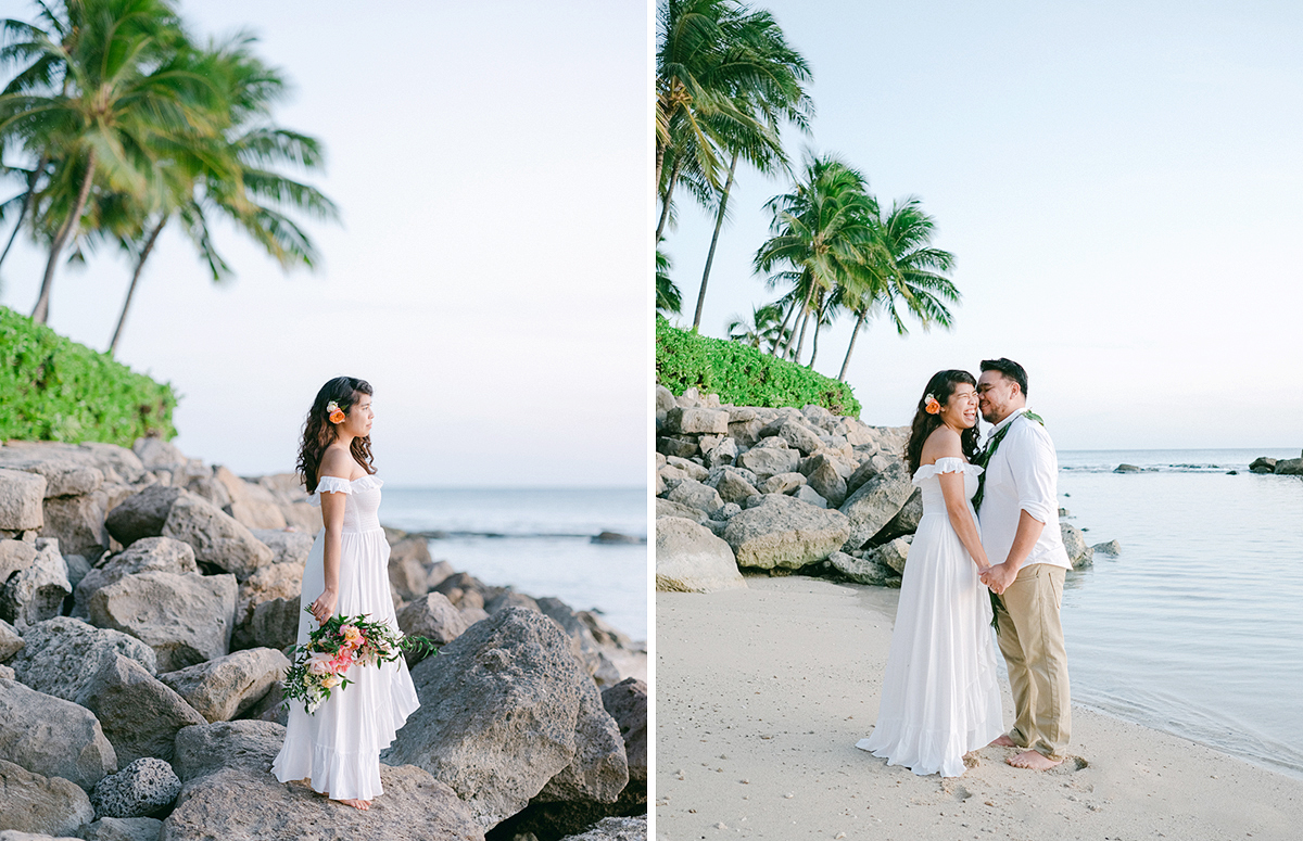 Four Seasons Oahu wedding on film by Laura Ivanova Photography