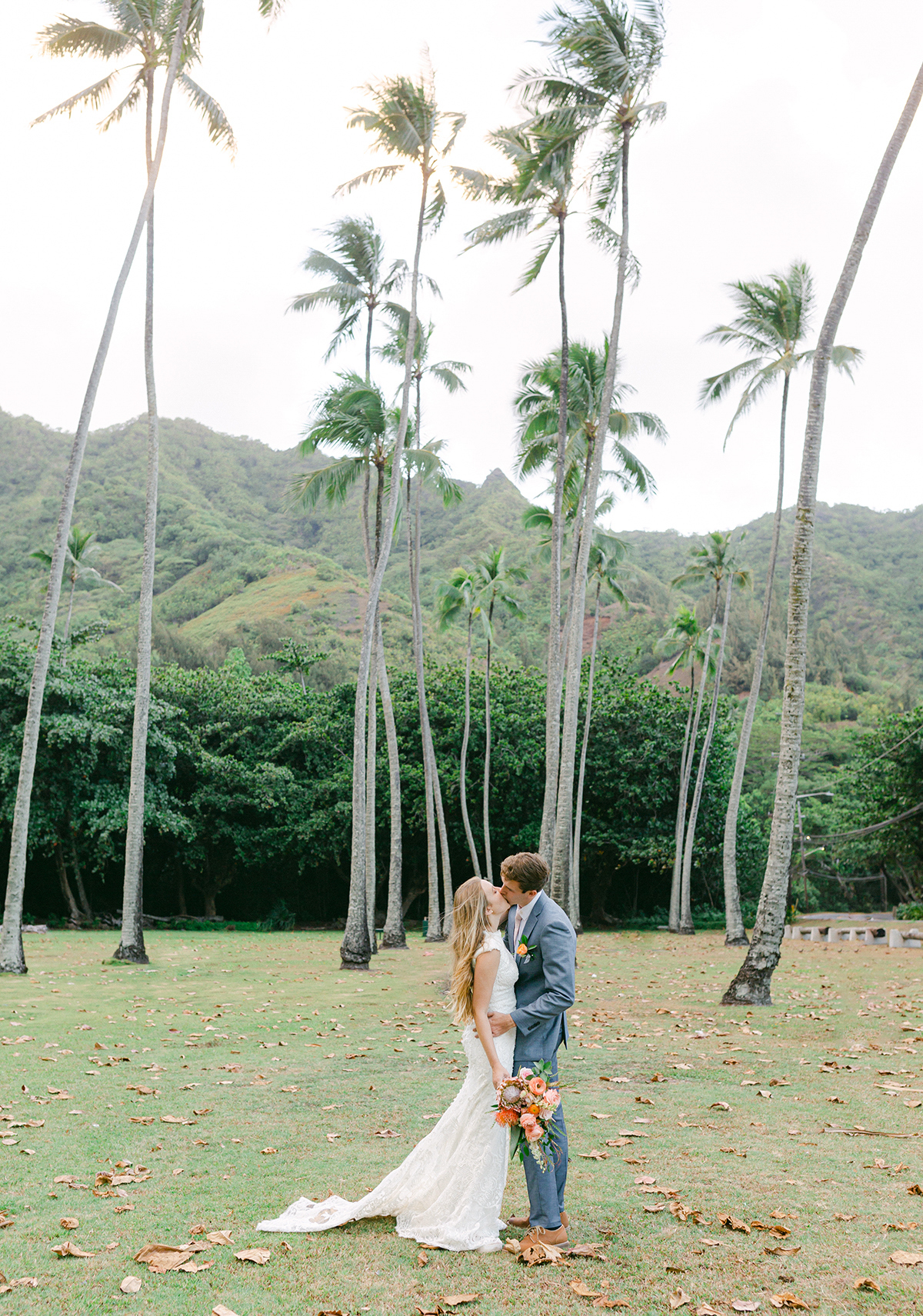 Crouching Lion Wedding Oahu, by film photographer, Laura Ivanova