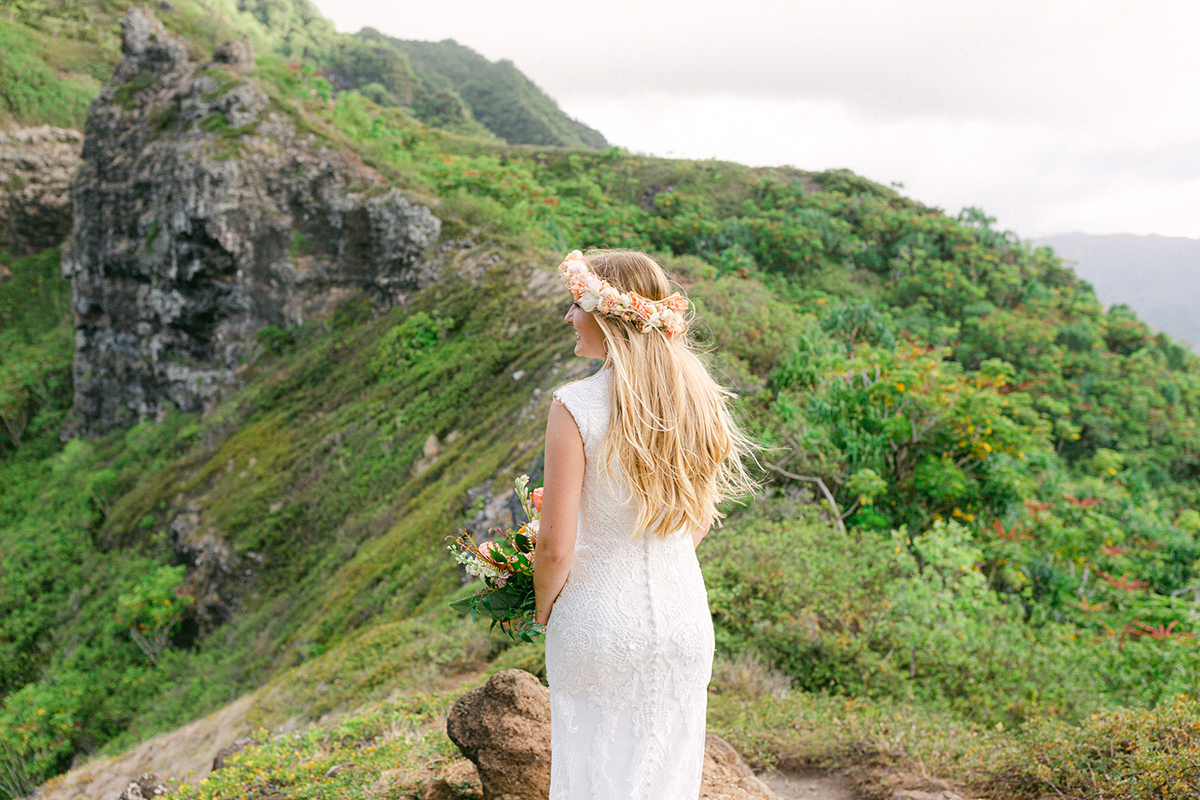 Crouching Lion Wedding Oahu, by film photographer, Laura Ivanova