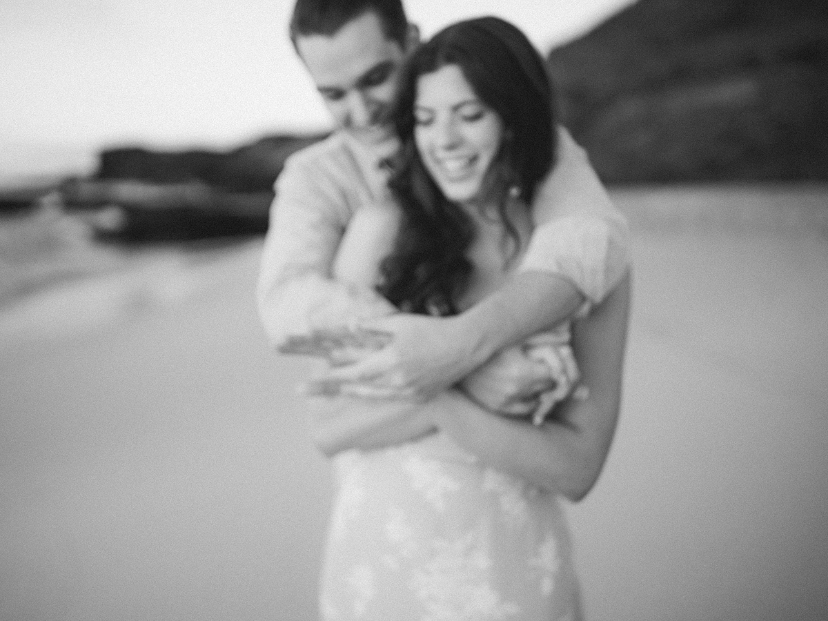 sunrise engagement session on Oahu on film by Laura Ivanova Photography