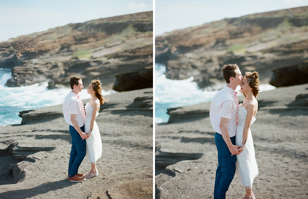 Intimate Oahu wedding on film by Laura Ivanova Photography