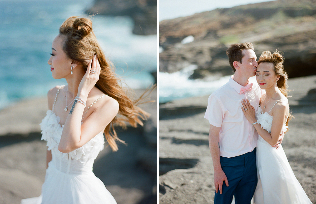 Intimate Oahu wedding on film by Laura Ivanova Photography