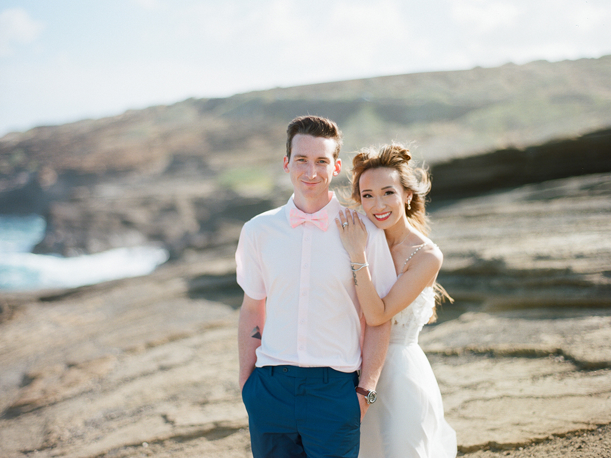 Intimate Oahu wedding on film by Laura Ivanova Photography