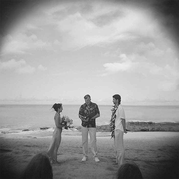 Film wedding at Turtle Bay Oahu, Hawaii by Laura Ivanova Photography