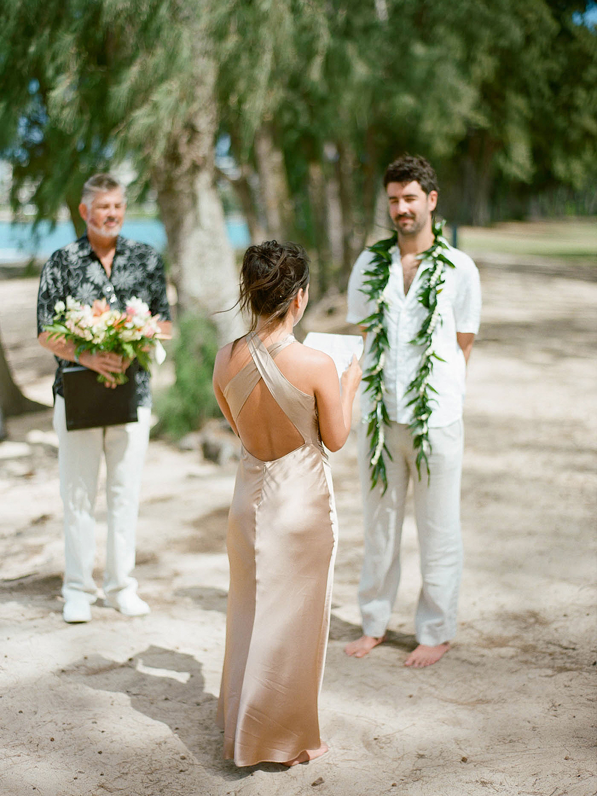 Film wedding at Turtle Bay Oahu, Hawaii by Laura Ivanova Photography