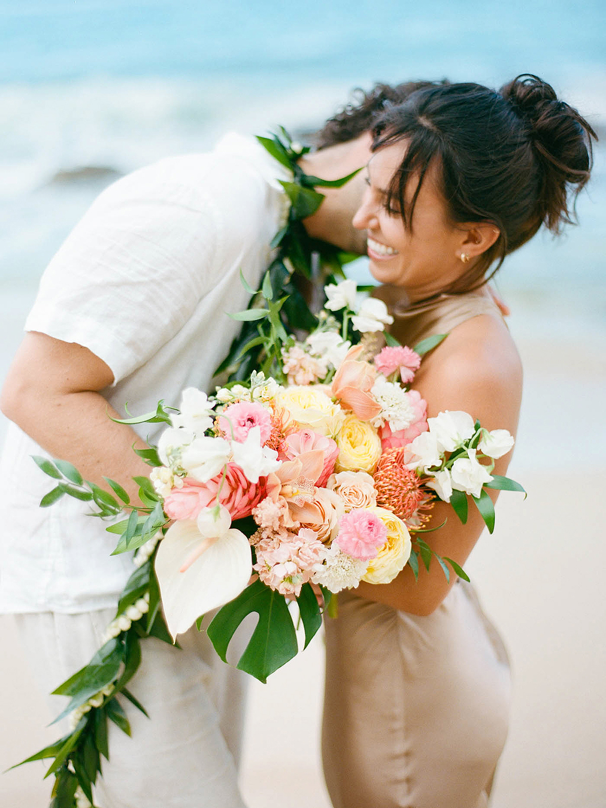 Film wedding at Turtle Bay Oahu, Hawaii by Laura Ivanova Photography